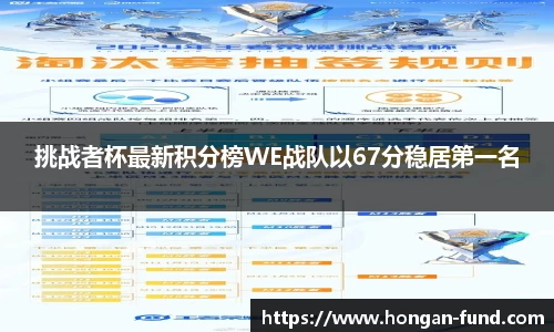 挑战者杯最新积分榜WE战队以67分稳居第一名